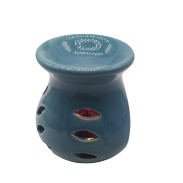 Sea_Green_Ceramic_Tealight_Aroma_Diffuser_Set_of_2_Decorative_Tealight_Holder_for_Home_D_cor/Office,_Best_Used_for_Meditation/Yoga/Peace_Lavender_Fragrance_Oil_and_2_Tea_Lights,_3.5_x_3_INCH