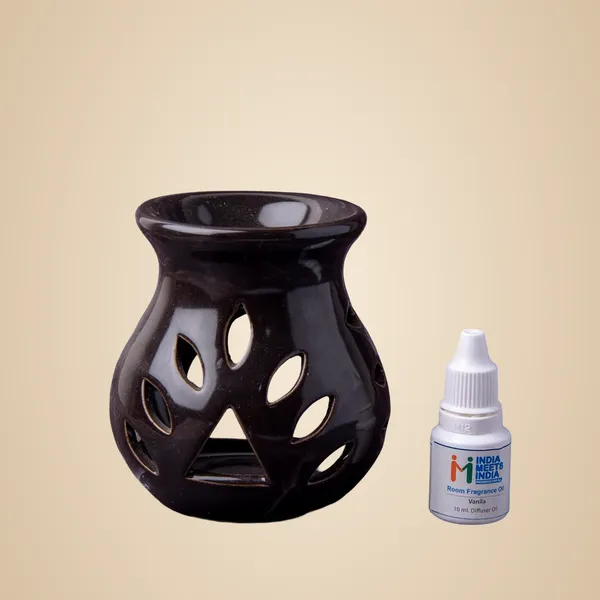 Black_Ceramic_Tealight_Aroma_Diffuser_Set_of_2_Decorative_Tealight_Holder_for_Home_D_cor/Office,_Best_Used_for_Meditation/Yoga/Peace_Lavender_Fragrance_Oil_and_2_Tea_Lights,_3.5_x_3_INCH