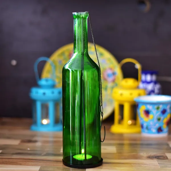 Green_Glass_Bottle_Recycled_Beer_Bottle_Tea_Light_Holder_12_Inch