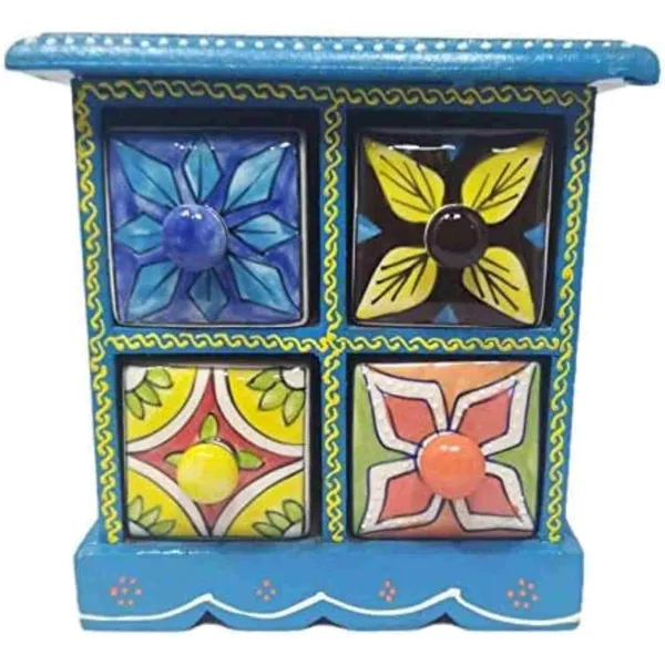 Blue_Wooden_and_Ceramic_Chest_Drawer_Set_of_4_Hand-painted_Drawers_Jewelry_Storage_Organiser_for_Chains_Rings_Nose_Pins_Hair_Pins_Necklaces