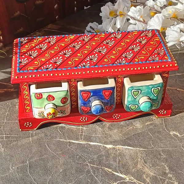 Red_Wooden_and_Ceramic_Chest_Drawer_Set_of_3_Hand-painted_Drawers_Jewelry_Storage_Organiser_for_Chains_Rings_Nose_Pins_Hair_Pins_Necklaces