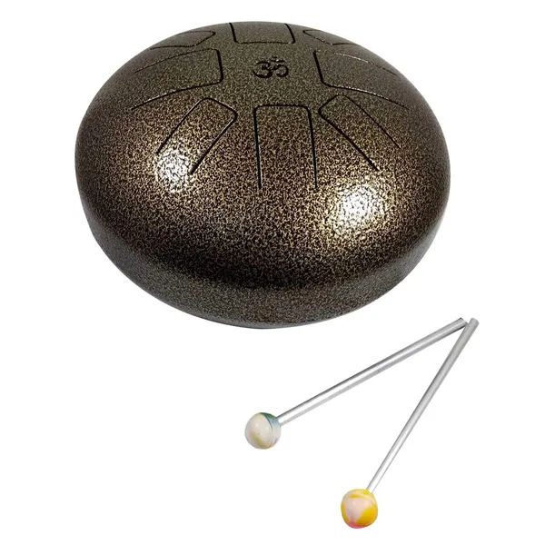 OM_Tongue_Drum_Tank_Drum_Steel_Percussion_Hangpan_Drum_Hand_drum_Musical_Instrument_with_Bag_and_Mallets_Stick_(9_Inch,_Gold)
