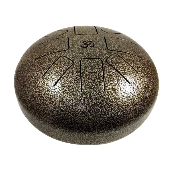 OM_Tongue_Drum_Tank_Drum_Steel_Percussion_Hangpan_Drum_Hand_drum_Musical_Instrument_with_Bag_and_Mallets_Stick_(9_Inch,_Gold)
