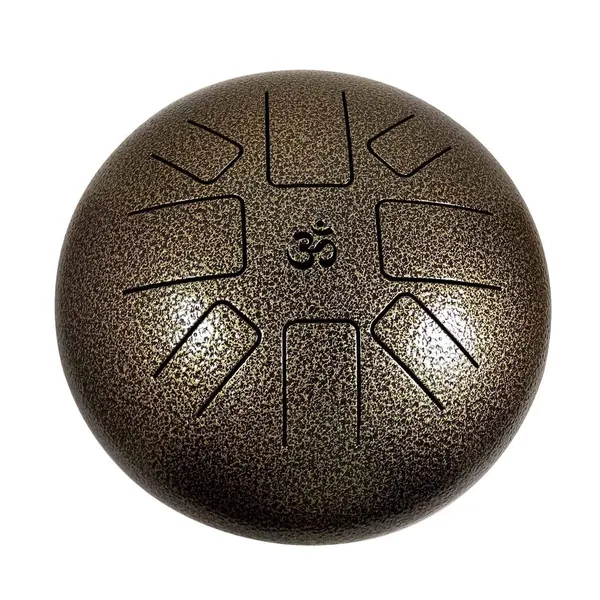 OM_Tongue_Drum_Tank_Drum_Steel_Percussion_Hangpan_Drum_Hand_drum_Musical_Instrument_with_Bag_and_Mallets_Stick_(9_Inch,_Gold)
