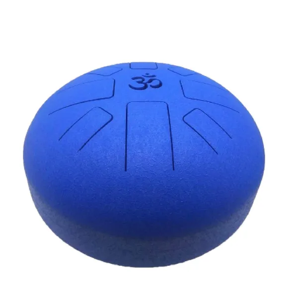 10_Inch_OM_Tongue_Drum_Tank_Drum_Steel_Percussion_Hangpan_Drum_Hand_drum_Musical_Instrument_with_Bag_and_Mallets_Stick_(Blue)
