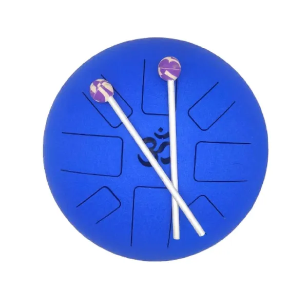 10_Inch_OM_Tongue_Drum_Tank_Drum_Steel_Percussion_Hangpan_Drum_Hand_drum_Musical_Instrument_with_Bag_and_Mallets_Stick_(Blue)