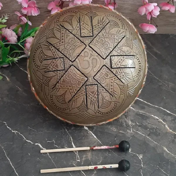 Metallic_Tongue_Drum_[Oxidized_Gold_Finish]_For_Meditation
