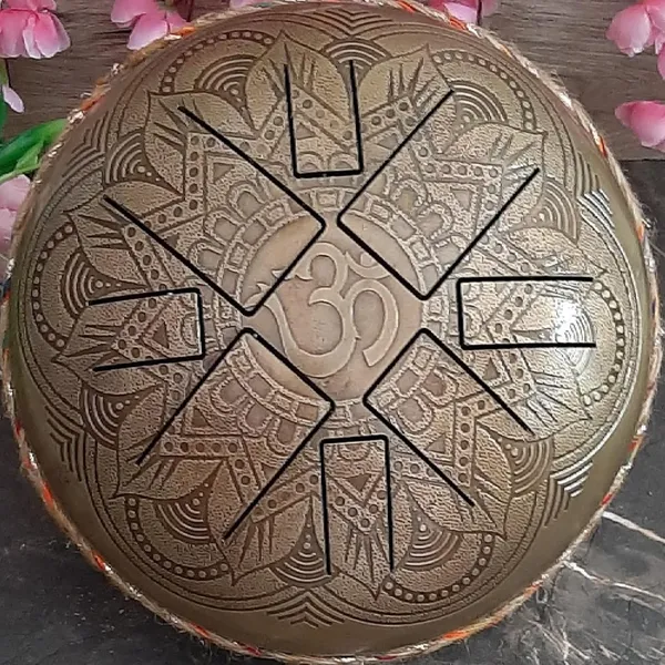 Metallic_Tongue_Drum_[Oxidized_Gold_Finish]_For_Meditation