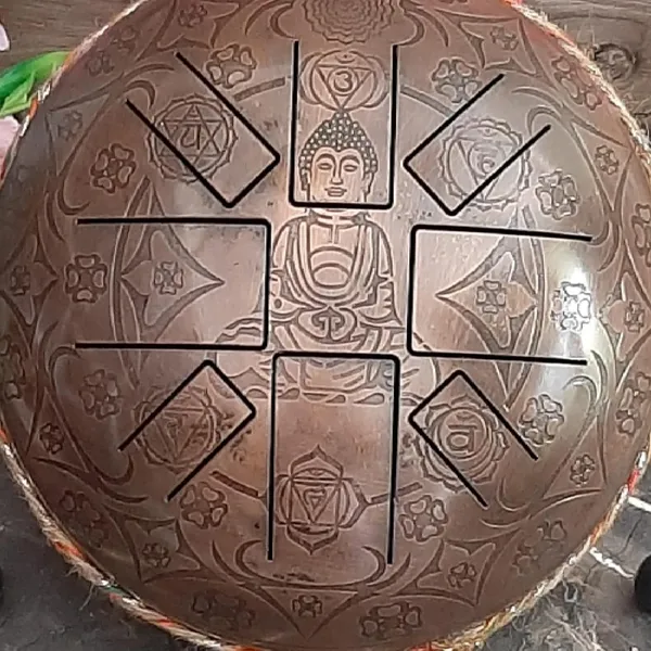 Metallic_Tongue_Drum_[Oxidized_Copper_Finish],_Engraved_Buddha_Tongue_Drum_w/_8_Notes_Drum,_Hand_Pan_Drum_w/_2_Mallets_and_Carry_Bag,_10_INCH_Tongue_Drum,_Tongue_Drum_for_Meditation