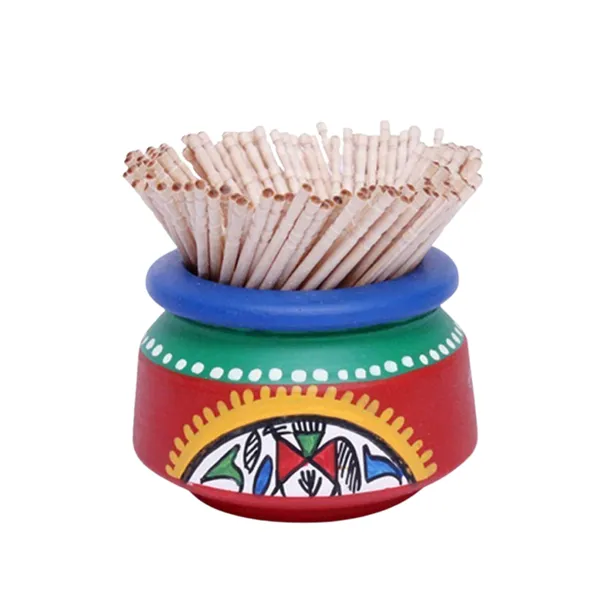 Red_And_Blue_Terracotta_Toothpick_Holder_Decorative_Handpainted_Clay_Tableware_(Toothpick_not_included)