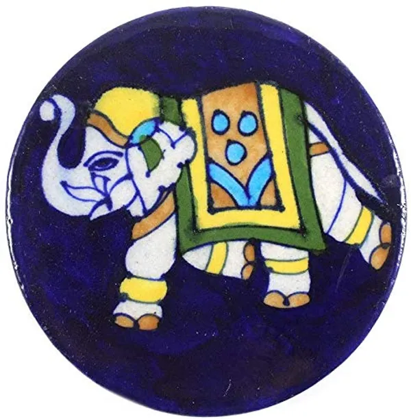 Blue_Art_Pottery_Coaster_Set_of_6_Elephant_Design_Elegant_Ceramic_Tableware_Accesorry_Classy_Ceramic_Coasters
