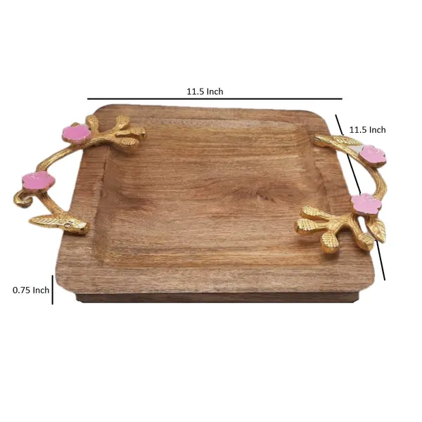 Sheesham_Wood_Tray_with_Strong_Gold_Handle_Designer_Tray_(11.5x11.5_Inch)