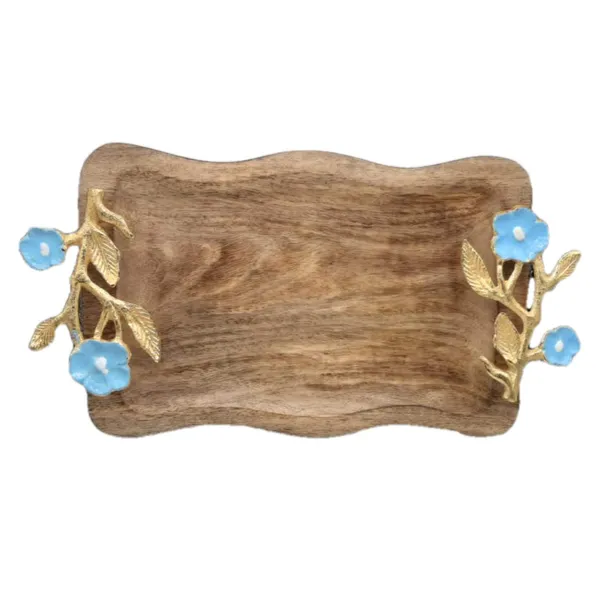 Wooden_Tray_with_Strong_Gold_Handle_Designer_Tray_Large_Tray_for_6_Glasses_(14.5x9.5_Inch)