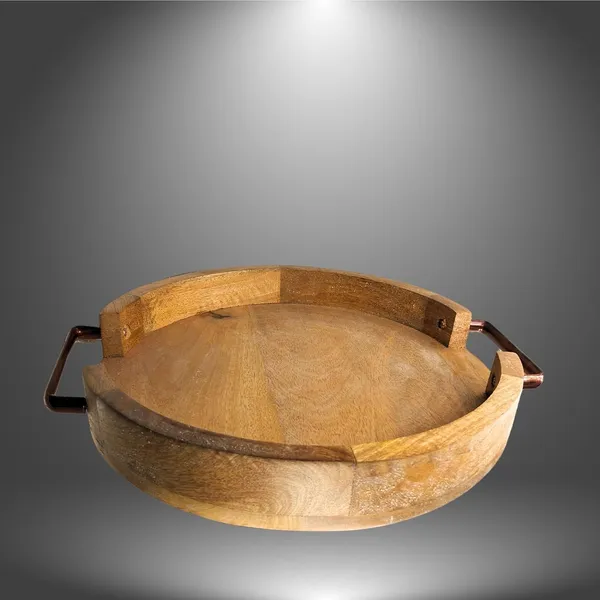 Acacia_Wood_Serving_Tray_with_Designer_Metal_Handles_Classic_Platter_Large_13_inch