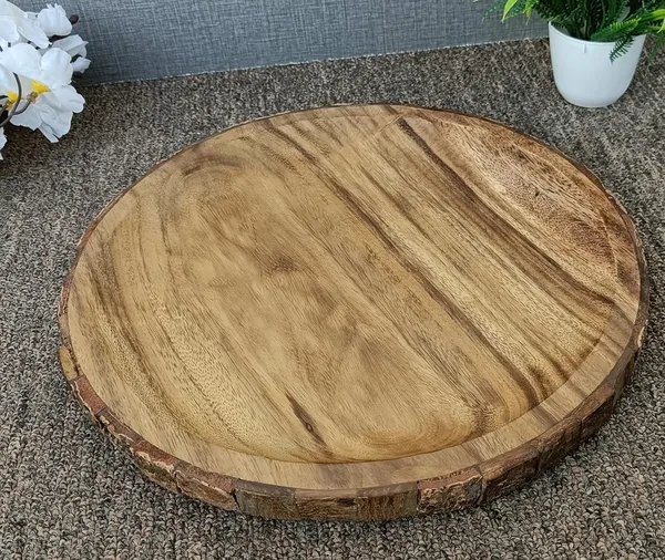 Acacia_Wood_Serving_Tray_Platter_with_Real_Tree_Bark_Round_Edge_for_Tikka_Snacks_Fruits_Salad_Hot_&_Cold_Beverage_Large_Serveware_12.5_inch