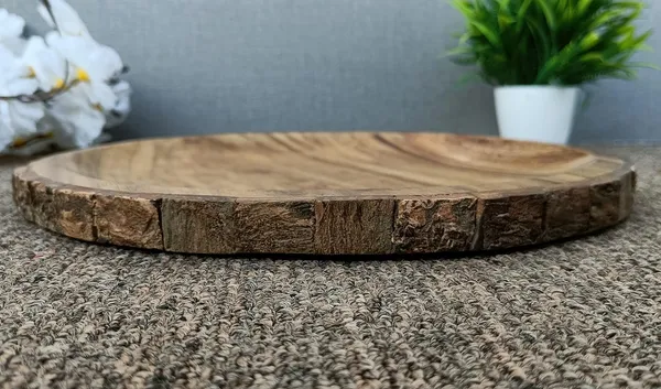 Acacia_Wood_Serving_Tray_Platter_with_Real_Tree_Bark_Round_Edge_for_Tikka_Snacks_Fruits_Salad_Hot_&_Cold_Beverage_Large_Serveware_12.5_inch