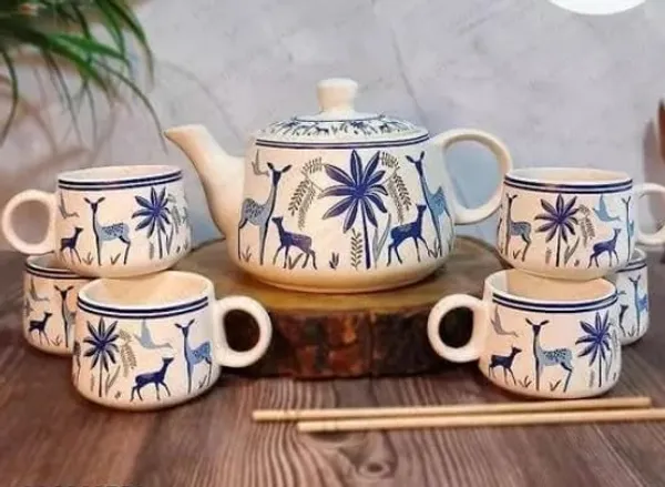 Blue_White_Ceramic_Morning_Tea_Kettle_Set_with_6_Cups_(150ml)_and_1_Kettle_(900ml)_-_Classy_Forest_Design