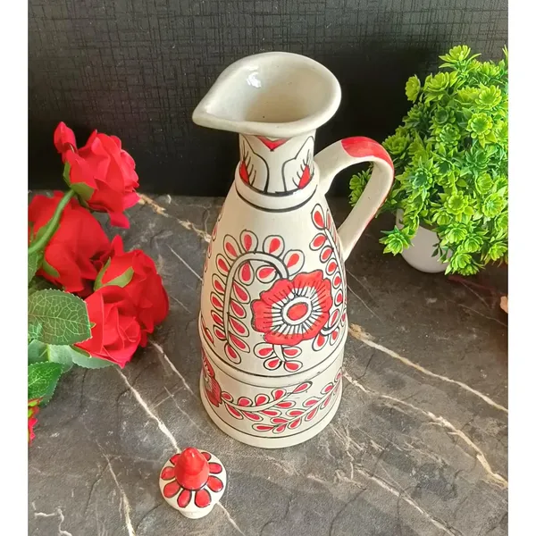 Red_Ceramic_Storage_Bottle_Jug_Jar_Oil_Dispenser_With_Lid_Hand_Painted_Pottery_Decorative_Kitchen_Storage_750_ML