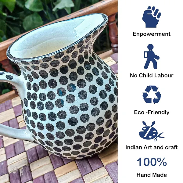 Black_and_White_Ceramic_Polka_Dots_Serving_Jug_Pitcher_Container_Serve_Water_Juices_Beverages_Shakes_800_ml_Hand_Painted_by_Awarded_Artisan