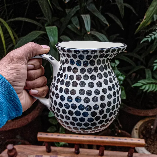 Black_and_White_Ceramic_Polka_Dots_Serving_Jug_Pitcher_Container_Serve_Water_Juices_Beverages_Shakes_800_ml_Hand_Painted_by_Awarded_Artisan