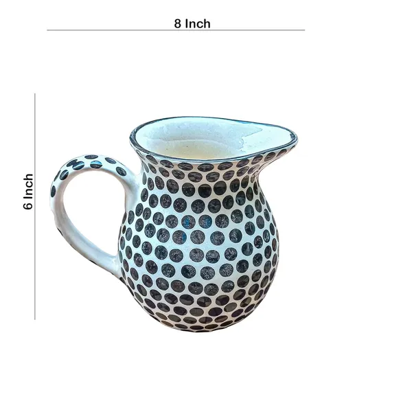 Black_and_White_Ceramic_Polka_Dots_Serving_Jug_Pitcher_Container_Serve_Water_Juices_Beverages_Shakes_800_ml_Hand_Painted_by_Awarded_Artisan