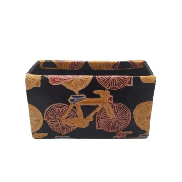 Red_Leather_Stationery_Set_Pen_Stand_Card_Holder_with_Embossed_Auto_Rickshaw_Design