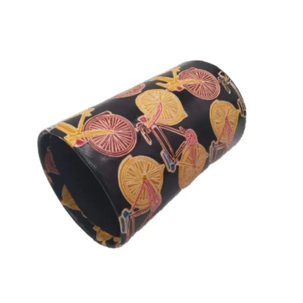 Red_Leather_Stationery_Set_Pen_Stand_Card_Holder_with_Embossed_Auto_Rickshaw_Design