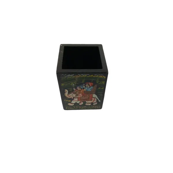 Wooden_Coaster_Set_and_Pen_Stand_Set_of_2_King_Royal_Procession_Hand_Painted