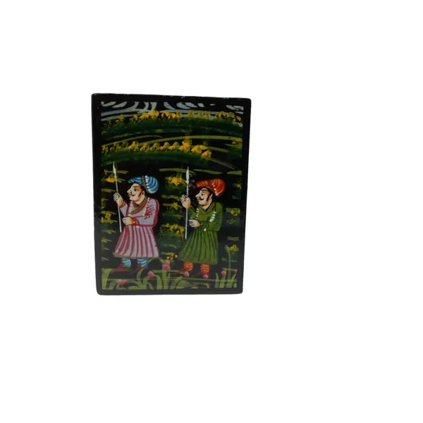 Wood_Pen_Stand_Pen_Holder_King_Royal_Procession_Hand_Painted