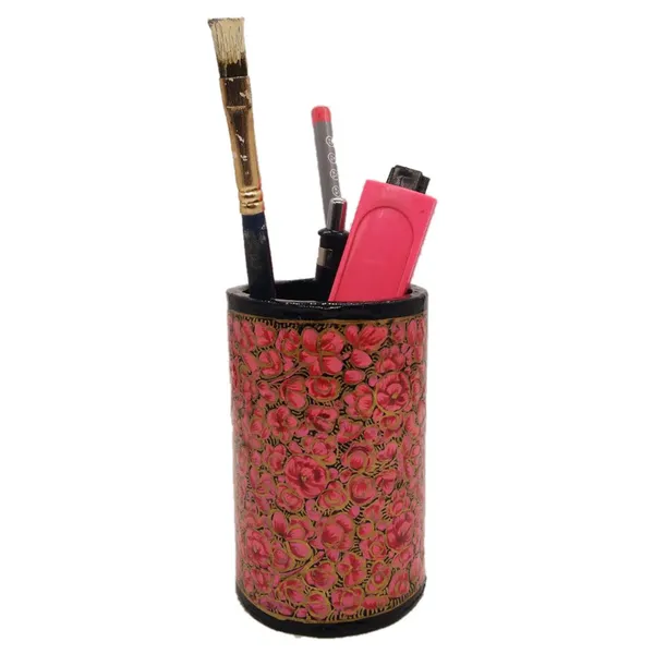 Red_Pen_Holder_Pencil_Holder_for_Desk_Organizer_exclusive_Papier_Mache_Kashmir_Craft