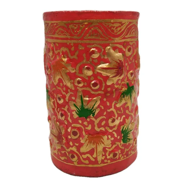 Red_Gold_Pen_Holder_Pencil_Holder_for_Desk_Organizer_exclusive_Papier_Mache_Kashmir_Craft