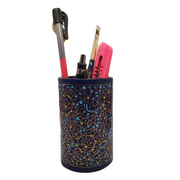 Blue_Pen_Holder_Pencil_Holder_for_Desk_Organizer_exclusive_Papier_Mache_Kashmir_Craft