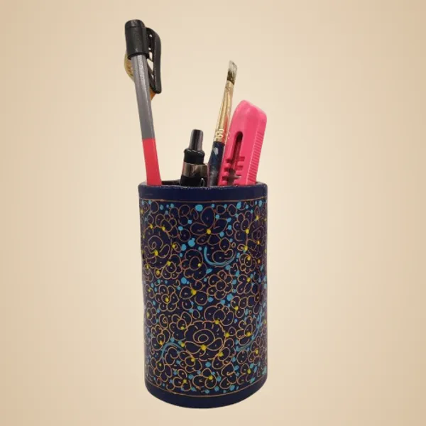 Blue_Pen_Holder_Pencil_Holder_for_Desk_Organizer_exclusive_Papier_Mache_Kashmir_Craft