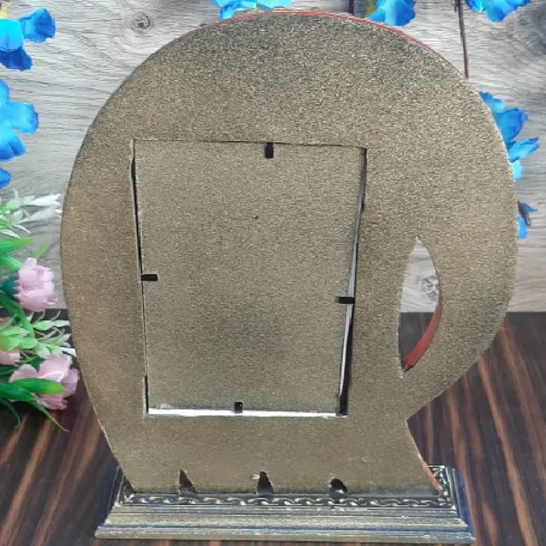 Wooden_Red_Elephant_Shaped_Photo_Frame_Decorative_Table_Top_Hand_Painted_with_Embossed_Crysrtal_Work_11_x_8.5_inch