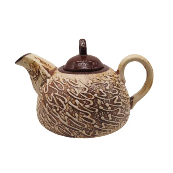 India_Ceramic_Serving_Kettle_Set_with_1_Kettle_(600_ml),_6_Cups_(100_ml_Each)