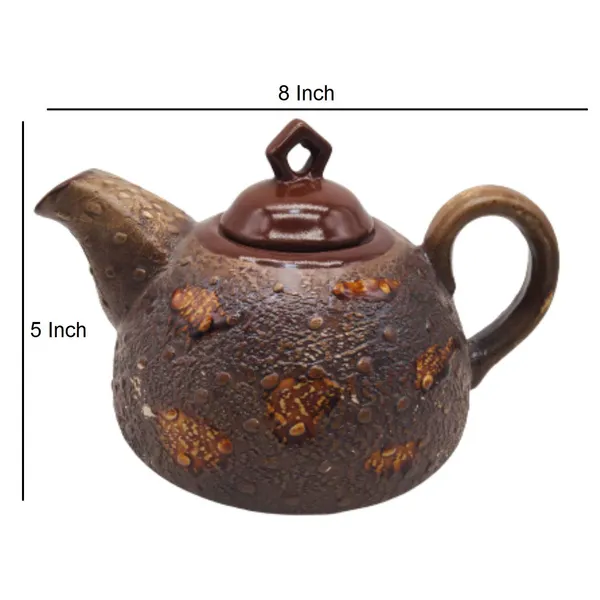 India_Ceramic_Serving_Kettle_Set_with_1_Kettle_(600_ml),_6_Cups_(100_ml_Each)