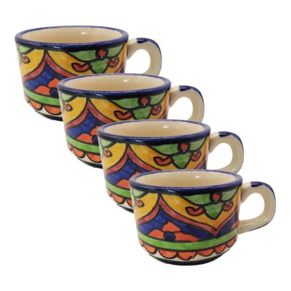 India_Meets_India_Ceramic_Serving_Kettle_Set_with_1_Kettle_(600_ml),_4_Cups_(100_ml_Each)