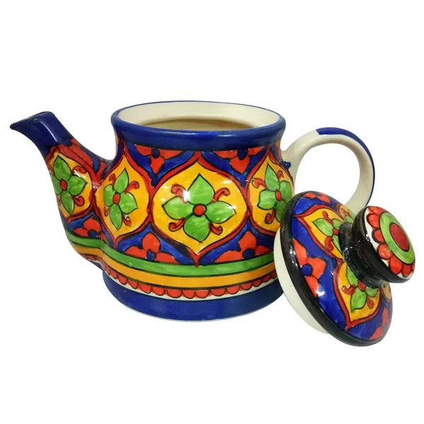 India_Meets_India_Ceramic_Serving_Kettle_Set_with_1_Kettle_(600_ml),_4_Cups_(100_ml_Each)