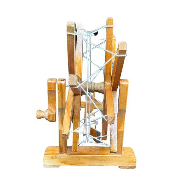 Gandhi_ji_Bardoli_Khadi_Charkha_Wooden_Working_Model_10_inch