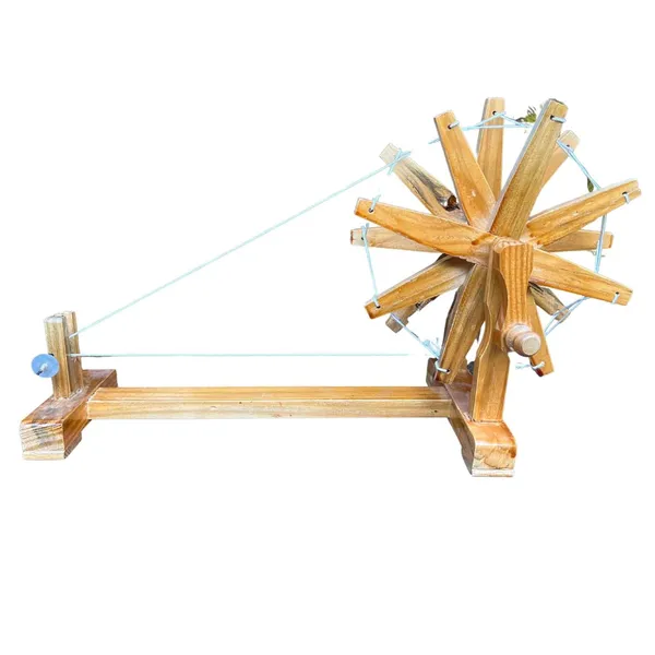 Gandhi_ji_Bardoli_Khadi_Charkha_Wooden_Working_Model_10_inch
