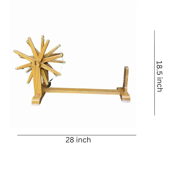 Gandhi_ji_Bardoli_Khadi_Charkha_Wooden_Working_Model_19_inch