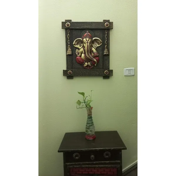 Ganesha_3D_Wall_Hanging_Wood_Framed_Handpainted