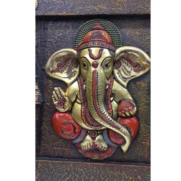 Ganesha_3D_Wall_Hanging_Wood_Framed_Handpainted