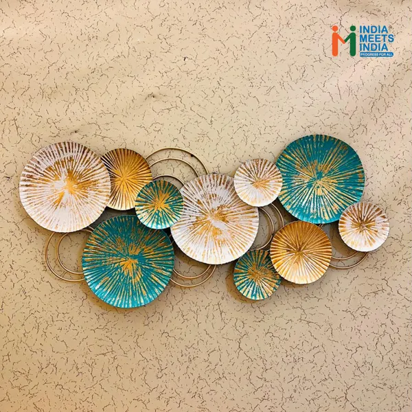 India_Meets_India_Handcrafted_Abstract_Metal_Wall_Art_-_Modern_Teal_and_Gold_Wall_Decor_for_Living_Room,_Bedroom,_and_Home_Office