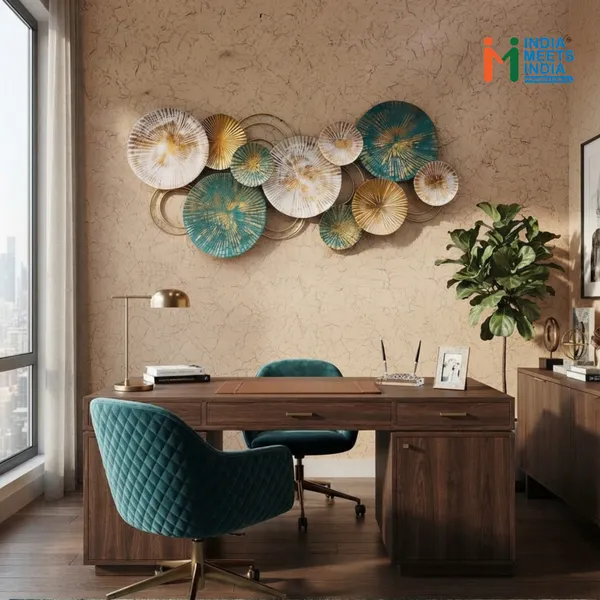 India_Meets_India_Handcrafted_Abstract_Metal_Wall_Art_-_Modern_Teal_and_Gold_Wall_Decor_for_Living_Room,_Bedroom,_and_Home_Office