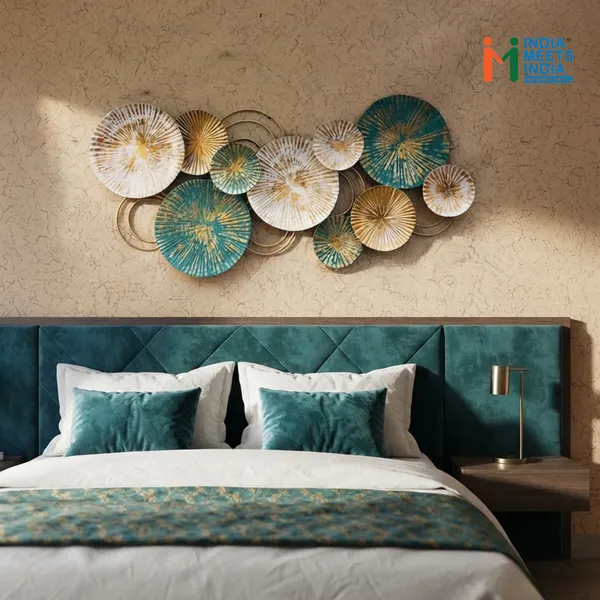India_Meets_India_Handcrafted_Abstract_Metal_Wall_Art_-_Modern_Teal_and_Gold_Wall_Decor_for_Living_Room,_Bedroom,_and_Home_Office