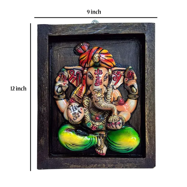 Handicraft_Lord_Ganesha_Fibre_Wall_Hanging_Hand_Painted/Best_for_Gifting/Made_by_Awarded__n_Artisan