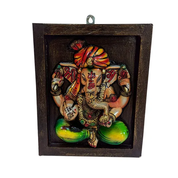 Handicraft_Lord_Ganesha_Fibre_Wall_Hanging_Hand_Painted/Best_for_Gifting/Made_by_Awarded__n_Artisan