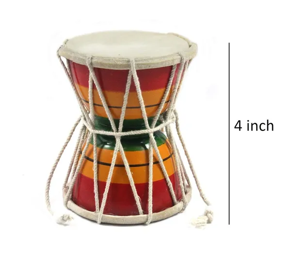 India_Meets_India_Handmade_Kids_4"_Damroo_Shiva_Damru_Musical_Damaru_Musical_Instrument_Best_For_Gifting_Made_By_Awarded_Indian_Artisans_(Multicolor-Mango_Wood)