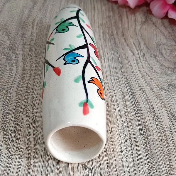 India_Meets_India_Multi_Color_Fridge_Magnetic_Ceramic_Vase_Planter_Birds_Design_Home_D?or/Offices/Bars_&_Restaurants_7_inch